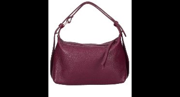 Wijnrode Leren Schoudertas Ruby - Leer Crossbody Tassen - Verstelbaar Hengsel Meerdere Lengtes - Trendy Dames Tassen - Wijnrood