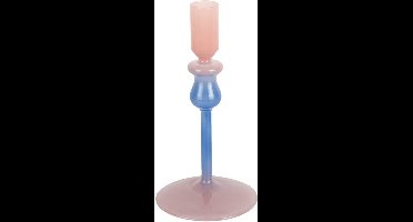 Present Time - Kandelaar Duo Colores Small - Soft pink & cobalt blue