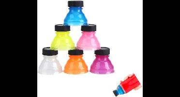 6 stuks plastic blikdoppen - herbruikbaar om vast te klikken - drankdeksels - Past op Standaard Blikjes - flessencapsules Geschikt Geschikt Voorcoole cola - Drinkbeschermer - Blikjes Sluiter