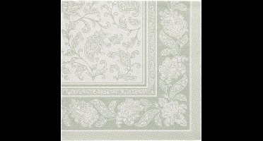 50 Servetten ROYAL Collection 1/4 vouw 40 cm x 40 cm jade groen Ornaments