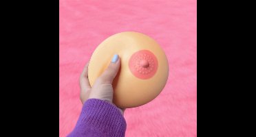 MikaMax Stressbal Borst XXL – Stress Reliever – Squishy Ball - Borst vorm – Grappig Cadeau - Realistisch - Volwassen Speelgoed - Boobs - Doorsnede 8 cm