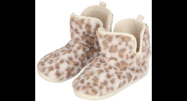 Apollo kindersloffen - luipaard - lichtbruin - pantoffels - met antislip - voor kinderen 35-36