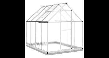 Kassenframe – Serre – Tuinkas – Groentekas – Mini Kas – Aluminium Frame – Zilverkleurige Basis – 224x169x202 cm – Weerbestendig & Ruim
