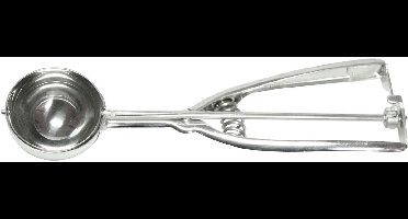 Cookinglife IJsschep - IJslepel Portioneerlepel - Ice Cream Scoop - RVS Zilver - Comfortabele Grip Duurzaam - 27 cm