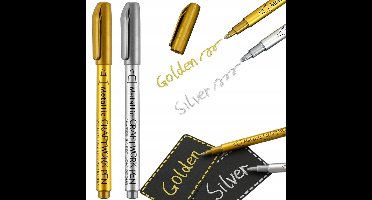 Metalen Markers Goud & Zilver - 2 Stuks voor Decoratie