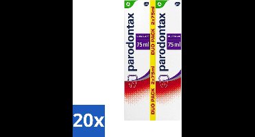 20 x Parodontax - Tandpasta - Ultra Clean Dagelijkse Formule - Tegen Bloedend Tandvlees - 2 x 75 ml - Bloedend Tandvlees - Tandpasta - Tandplak - Tandvleesbescherming - Fluoride