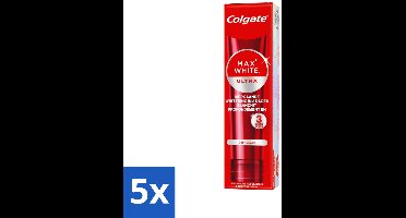 5 x Colgate - Tandpasta - Max White - Ultra Deep Clean Whitening - 75 ml - Tandpasta Whitening - Wittere Tanden - Diepe Reiniging - Actieve Zuurstof - Tanden Reinigen