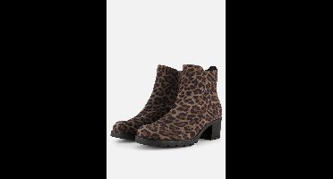 Gabor Leopard Enkellaarsjes bruin Suede - Maat 43.5