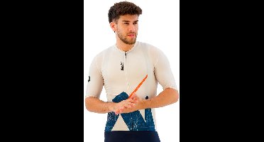 Santini Note Korte Mouw Wielertrui Beige 2XL Man