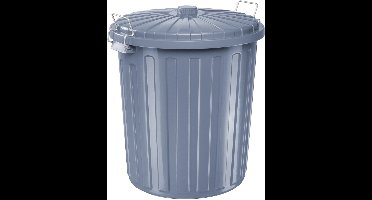 helit afvalton 'the big boy' met deksel, grijs, 55 liter