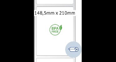 HERMA thermodirect-verzendetiketten, rol, 148,5 x 210 mm, permanent