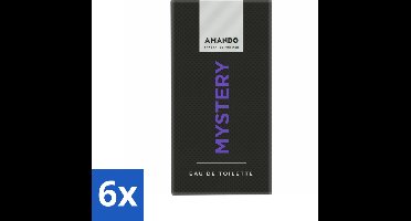 6 x Amando Mystery Eau de Toilette 50 ml - Amando Mystery Eau De Toilette - Mannelijke Geur - Mysterieuze Geur - Kruidige Geur - Vanille Geur