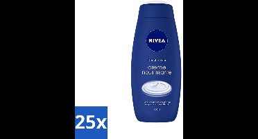 25 x Nivea - Crème Care - Crème Bad - Unieke Nivea Crème Geur - 750 ml - Douchecrème - Crème Bad - Huid Verzorging - Hydratatie - Verzorgende Oliën