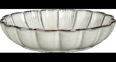 Mica Decorations Corfu Schaal - H5 x Ø19 cm - Keramiek - Grijs