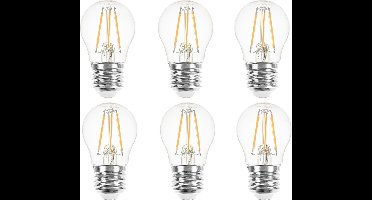 6 stuks | Ledmaxx LED Kogellamp 4W 470lm 2700K Helder Niet-Dimbaar | E27 | Extra Warm Wit | 4 watt | 15.000 Branduren