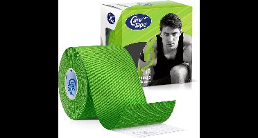 CureTape® Sports Lime - Kinesiotape - Kinesiotape - Beige - 25% extra kleefkracht - 5 cm x 5 m - cure tape extra strong - fysiotape - kinesiologie tape - elastische viscose met extra kleefkracht - geschikt voor sport
