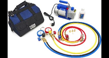 Vacuumpomp 1-traps met 2-voudige manometerset (85 liter)