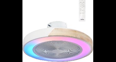 CristalRecord - Plafondventilator Corpi Ø 50 cm RGB hout wit