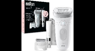 Braun Silk·épil 7 - Epilator met Ladyshave opzetstuk - type 7-441 - Wit/Zilver