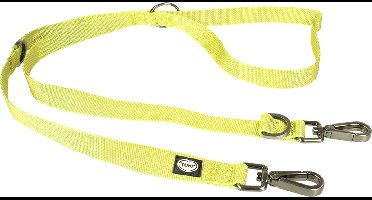 Duvoplus - Uitlaatriem Voor Dieren - Hond - Explor North Duo Leiband Nylon Xxl 200cm/25mm Neon Geel - 1st