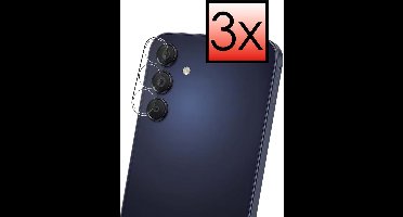 Camera Lens Protector - 3 Stuks - Geschikt voor Samsung Galaxy A15 - Camera Screenprotector - Beschermglas - Gehard Glas - Tempered Glass - Screen Protector