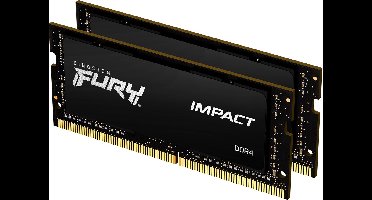 Kingston Fury Impact KF432S20IBK2/64 - Laptopgeheugen - 64GB - 3200 MHz - DDR4 - SODIMM - 2 x 32 GB