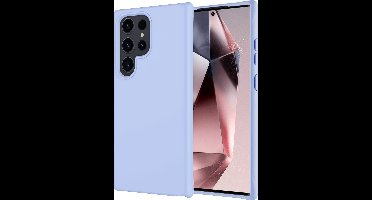 Hoesje - Geschikt voor Samsung Galaxy S24 Ultra - Sterk & Shockproof - Hoes Cover - Siliconen Case - Lichtblauw