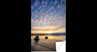 Poster Strand - Zon - Wolken - 20x30 cm