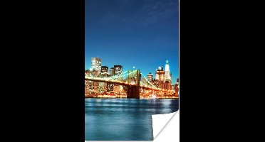 Poster New York - Brug - Architectuur - Brooklyn - Licht - 20x30 cm