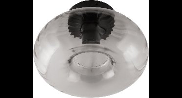 OSRAM DECOR Rookglas Plafondlamp, Zwart Metalen rookglas, E27 Versie, 280mm diameter