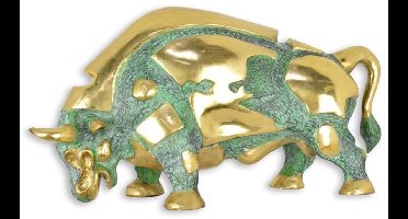 Bronzen beeld - Stier - sculptuur - 30 cm hoog