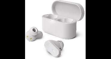 PHILIPS TAT3509 Noise Cancelling True Wireless In-Ear Bluetooth Oortjes - Klein, Natuurlijk geluid, Dynamische bas, Oplaadcase, Heldere gesprekken, Ideaal voor woon-werkverkeer en sporten - Wit