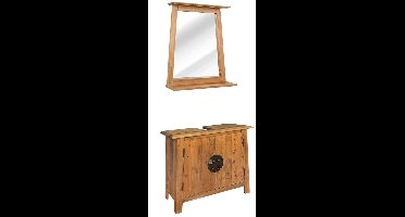 vidaXL - Badkamermeubelset - massief - grenenhout