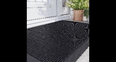 Boraboi® Extra Grote Antislip Deurmat voor Binnen en Buiten, Waterdicht en Wasbaar, 61 x 91,5 cm, Zwart