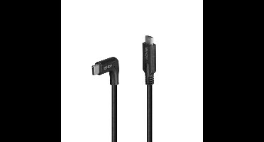 Lindy 32017 USB-kabel USB 3.2 Gen 2 (3.1 Gen 2) 0,5 m USB C Zwart