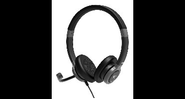 Port Designs Active Office 912001 - Stereo Headset - USB - Met microfoon - Noise Cancelling - In-line bediening - Voor PC en laptop - Zwart