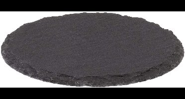 Westmark 4 glazen onderzetters van natuursteen, rond, met krasbescherming, ø 10 cm, leisteen, Tapas + Friends, antraciet, 69202270