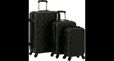 Pierre Cardin Orion Kofferset 3-Delig – 4 Wielen – Harde Koffer – Cijferslot – ABS – Zwart – 55/65/75 cm