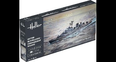 Heller Modelbouwpakket Militaire voertuigen - 81015 Victor Schoelcher - Commandant Riviere Plastic - 1:400 - Modelbouw