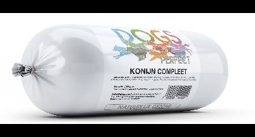 Diepgevroren Hondenvoer Konijn - Dogs Perfect Compleet 1000 Gr - Met Groenlipmossel en Aloë Vera