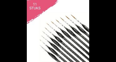 HobbyMania 11 Penselen - Schilderen Op Nummer Volwassenen - Modelbouw - Happy Stones - Nail Art - Ergonomisch