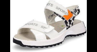 Waldläufer damessandaal wit dierenprint lak 3,5