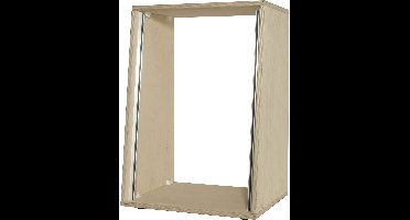 MUSIC STORE Studiorack 12HE berk MP bouwpakket, unlackiert, 7° schuin - Studio racks