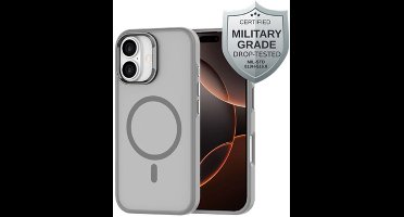 Just in Case hoesje geschikt voor iPhone 16 Hoesje geschikt voor MagSafe - Military Grade Backcover - Grijs