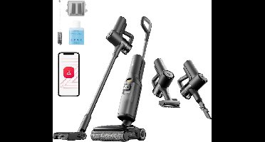 Roborock F25 ACE Combo- Draadloze Steelstofzuigers -Wet & Dry stofzuigers-Nat Droog Stofzuiger -Vijf-in-één multifunctioneel - AI-hulp - 4 Standen - 180° Plat - 5min Droog - 90°C Zelfreiniging - Automatisch schoonmaakmiddel - App