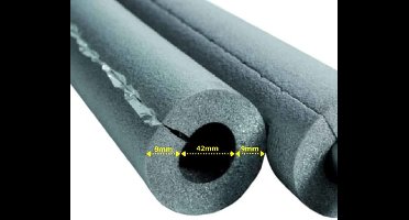Zelfklevende Buisisolatie 42mm, 2 Meter, 9mm