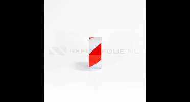 Markeringsband rood/wit linkswijzend 50 mm x 22,5 meter