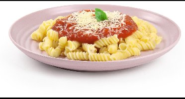 Plasticforte Rond bord/camping bord - D20 cm - roze - kunststof - onbreekbaar - servies