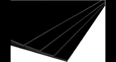 Foamboard 70x100cm 2-zijdig 5mm zwart | 10 stuks