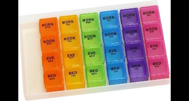 7 dagen in een box - medicijn doosje met dag aanduiding - Pillendoos